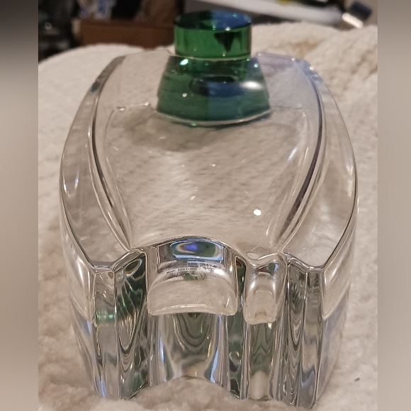 Baccarat Clear and Dark Green Glass Vase - Picture 10 of 16